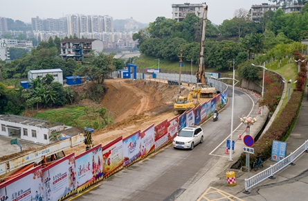 白云路停車場進(jìn)行基礎(chǔ)施工