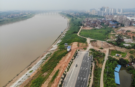 濱江大道建成后將連接西江三橋 