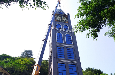 珠山電梯觀光塔安裝燈帶