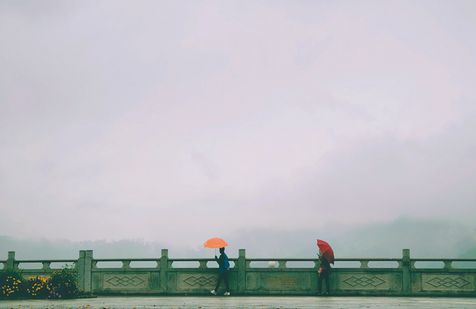 煙雨朦朧 景色如畫