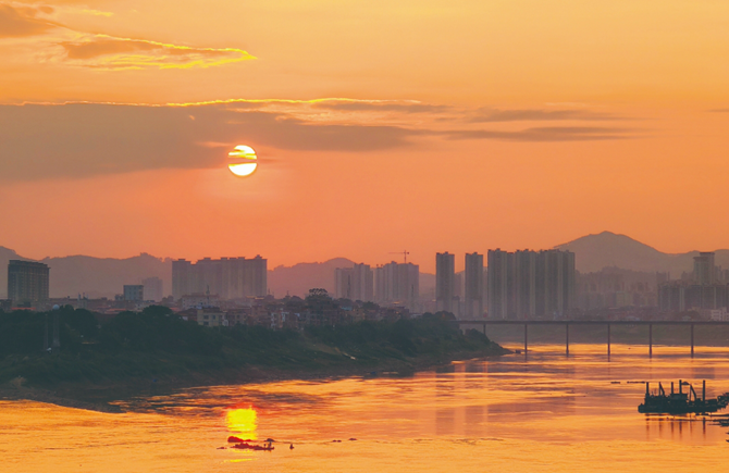 秋賞夕陽(yáng)晚霞